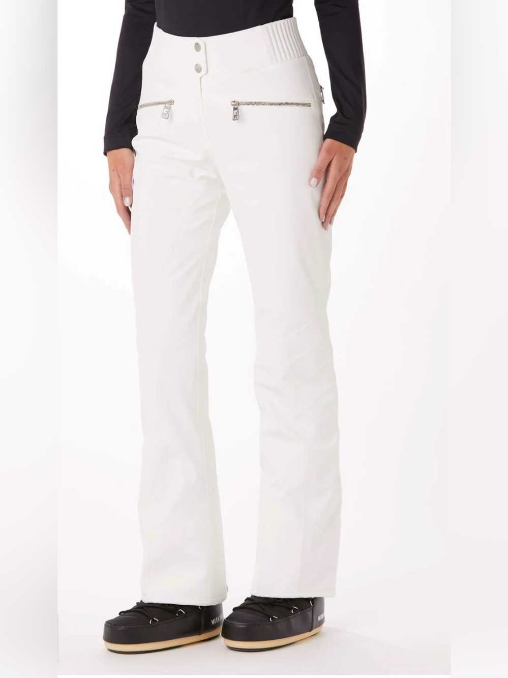 Tony Sailer Women's White Ski/Snowboard Pants with Zip Pockets size 34
